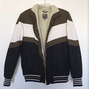 Color block puffer jacket